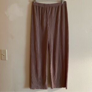 Ro&De wide leg metallic sheen pleated capri pant